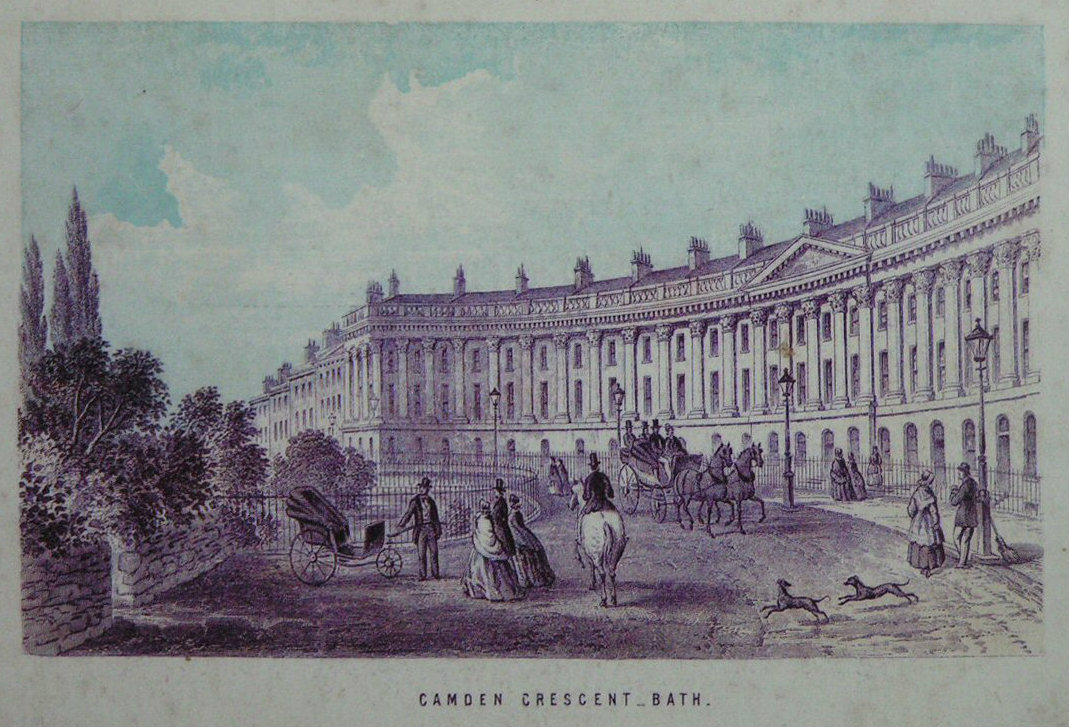 Chromo-lithograph - Camden Crescent - Bath. - T